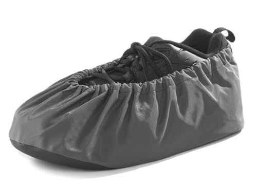 Reusable Washable Shoe & Boot Covers, Made in USA, NonSkid & Lab Tested, 4 Sizes - color: Grey, size: Medium