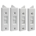 4 Pcs Window Latch Tilt Locks Latch, Spring-Loaded 76mm (White) - color: White, size: 4 Pack