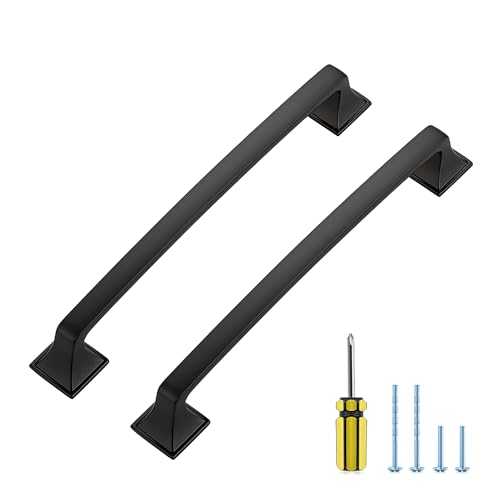 30 Pack Kitchen Cabinet Handles 6-1/4 Inch Hole Center Black Cabinet Pulls - color: Matte Black, size: 6-1/4 Inch Hole Centers
