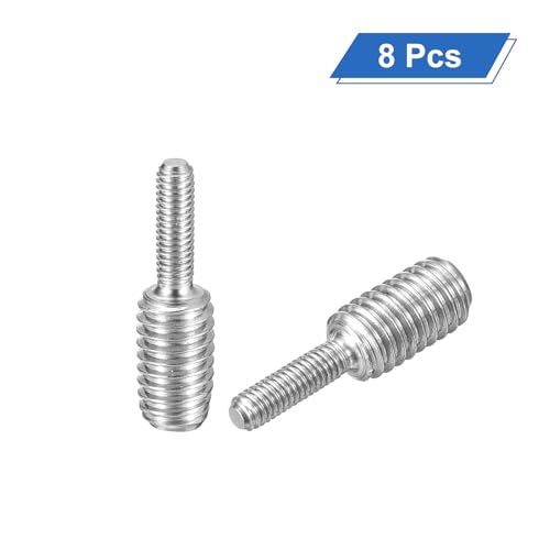 uxcell M3x10mm to M6x10mm Double End Threaded Stud Screw Bolt, 8Pcs 304 Stainless Steel Thread Reducer Adapter for Furniture Machinery Assembly Fastener - size: M3x10mm to M6x10mm