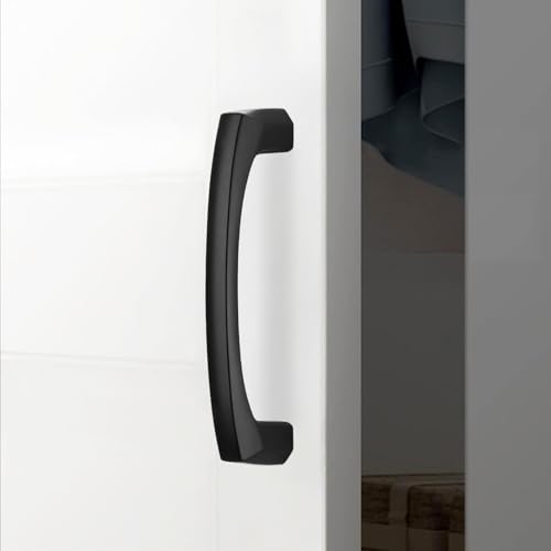 10 Pack 3.75 inch(96mm) Matte Black Kitchen Cabinet Handles Cabinet Pulls Black Drawer Pulls Kitchen Cabinet Hardware Handles Dresser Handles - color: Matte Black, size: 3-3/4'' Hole Center(96mm)