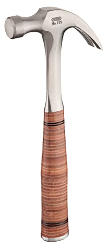 Picard Full-Steel Claw Hammer 890g – American Pattern, Nail Puller, Forged Alloyed Steel Head, Bell Pattern, Leather Grip Resistant to Twisting, 16 oz. – 0079100-16 - size: 890g
