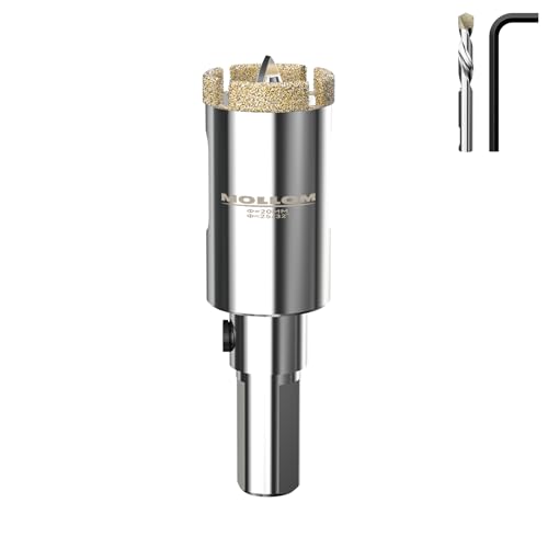 MOLLOM 25/32" (20mm) Diamond Hole Saw with 2 Pilot Drill Bit - size: 20mm | 25/32", style: Single Pack