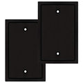 Henne Bery Modern Edge Switch Plate Wall Plate Outlet Cover, Durable Solid Zinc Alloy (Single Blank 2PK, Matte Black) - color: Matte Black, size: Single Blank 2PK