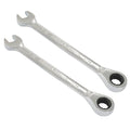 2 Pcs 7/16 Inch Ratchet Combination Wrench, Imperial SAE 72-Tooth - size: 7/16 Inch