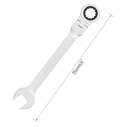 9mm Flex-Head Ratcheting Combination Wrench, 9mm Metric - size: 9mm