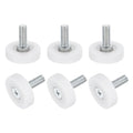 uxcell 6Pcs 25mm Drawer Rollers,M6x0.59 Thread Plastic Positioning Pulley | Flat Surface Small Drawer Pulley Bearing Replacement Wheel for Furniture Parts Cabinet Cupboard Slides - size: 25mm M6 x 0.59"