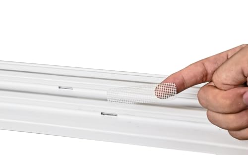 100PCS White Window Weep Hole Covers Screen Patch Door Screen Repair Kit Breathable Fiberglass Mesh Upgrade Strong Super Sticky Adhesive Plastic