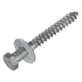 3/8 x 4 (50 Pack) Lag Screw Kit, 50 Screws and 50 washers, Hot Dip Galvanized, Meets ASME B18.2.1 Industrial/Commercial Grade by Makers Bolt - size: 3/8 x 4
