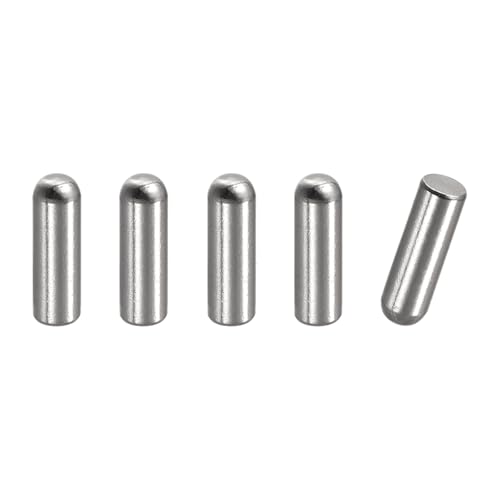 uxcell 6x15mm Dowel Pins, 5pcs 304 Stainless Steel Round Head Flat Chamfered End Dowel Pin Bunk Bed Pins Shelf Pegs Support Shelves Fasten Elements - size: 6x15mm