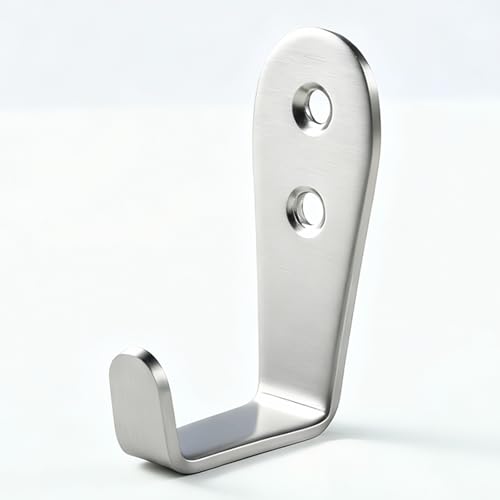 8 Pcs Stainless Steel Hooks for Hanging, Heavy Duty Hook, Wall Hooks Key Holder Wall Mount Hanger Coat Hook Garage Storage Screw Utility Hooks (Silver) - color: Silver