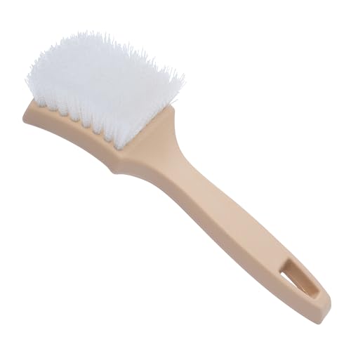 Nanoskin Nylon Scrub Brush for Tire Cleaning, White, 8.5" - color: White and Beige, size: 8.5"