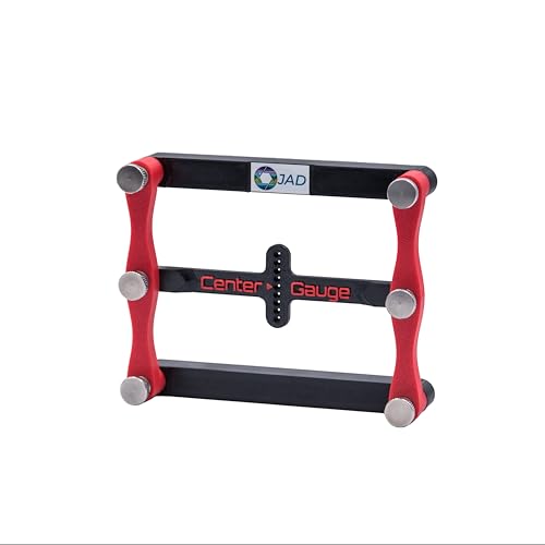 Center Gauge - Center Finder, Dado Offsets & Marking Tool for Woodworking (Black/Red) - color: Black/Red
