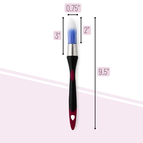 Bates- Trim Brush, 0.75 Inch, Edge Painting Tool, Trim Paint Brushes, Trimmer Edger, Trim Brush - color: Black-dusty Rose, size: 0.75 inch, 1 Pack