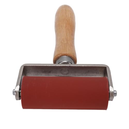 Silicone Seam Roller, 32mm Dia 80mm Width 260℃ Width Rubber Brayer Roller, Art Craft Roller PVC, TPO, Epdm Single Ply Roofing Tape, Printmaking, Ink, Wallpapers Stamping Gluing