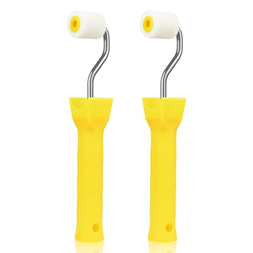 2 Pcs Foam Paint Roller Mini Paint Rollers for Touch up Trim Edge or Corner Extra Small Paint Wool Brushes Tiny Painting Tool for Professional Painting Results 1 Inch Roller - size: 1 Inch