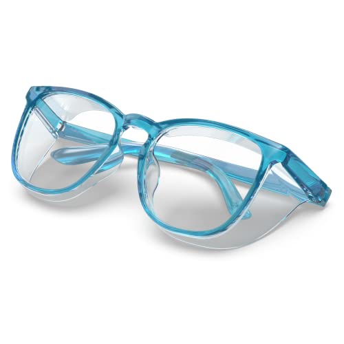 Stylish Safety Glasses, Clear Anti-Fog Anti-Scratch Protective Glasses For Men And Women - color: Seablue