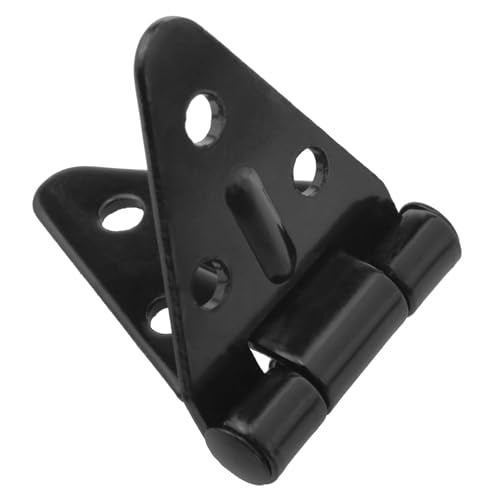 Lovelysp Triangle Flat Hinge Door Hinge Triangular Gate Hinge Shed Hinge with Mounting Screws (Black) 2pcs