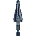 Klein Tools QRST03 Step Drill Bit, Quick Release Spiral Double-Fluted, 1/4 to 3/4-Inch, Hex Shank, Cut Steel, Wood, Plastic, Aluminum - size: 1/4 to 3/4-Inch, style: Quick Release