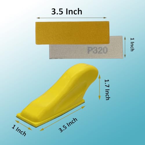 80PCS Micro Detail Sander Kit, Hook Loop Sandpaper 80-800 Grit - style: Yellow(Grit 80-800)