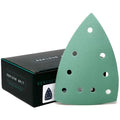 Serious Grit - 4" x 6" Delta P180 Grit Sanding Sheets - 50 Pack Box | Fits Festool DTS 400 & Mirka DEOS Delta Sanders - Heavy-Duty Hook & Loop Wet/Dry Film Sandpaper for Detail Work - size: 180 Grit
