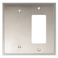 Henne Bery Soft Modern Decorative Wall Plate Switch Plate Outlet Cover (Blank/Decorator, Satin Nickel) - style: Blank/Decorator