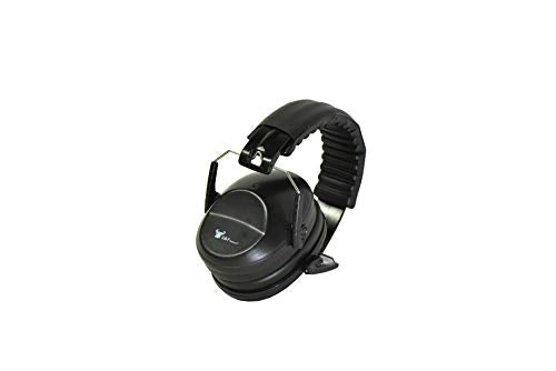 G & F PRODUCTS Earmuffs hearing protection with low profile passive folding design 26dB NRR and reduces up to 125dB, black (Pack of 2)