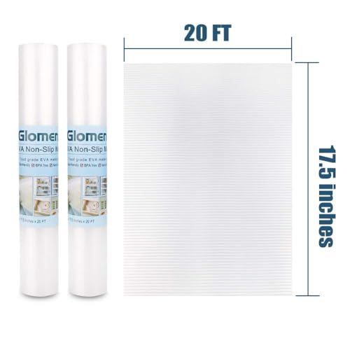 Drawer Liners for Kitchen, Shelf Liners, Washable Oil-Proof Cabinet Liner for Refrigerator, Cabinet, Drawer, Storage, Shelves, Non-Slip Shelf Liner (17.5 Inches x 20 FT x 2 Rolls)… - size: 17.5 Inches x 20 FT x 2 Rolls