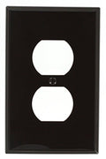 Leviton 1-Gang, 1-Duplex, Midway Nylon Wallplate, Midway Size, 1 Pack, PJ8, Brown - color: Brown, size: 1 Pack