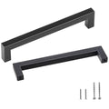 VEVOR 30 Pack Black Cabinet Pulls, 5.03in / 128mm Center to Center Kitchen Cabinet Drawer, Rust and Scratch-Resistant Hardware, Stainless Steel Door Handles for Kitchen Bathroom Bar Hardware Matte - size: 5 inch Hole Centers(128mm)