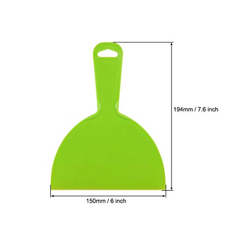 uxcell Putty Scraper 6" Plastic Flexible Putty Knives Disposable Spreader for Taping Drywall Wall Painting Green 3pcs - size: 6"