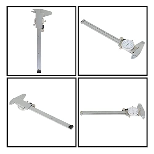 Stainless Steel 6-Inch Dial Caliper - Measuring Range 0-6 Inch for Internal and External Dimensions and Depth - Easy to Use Tool With Suitcase