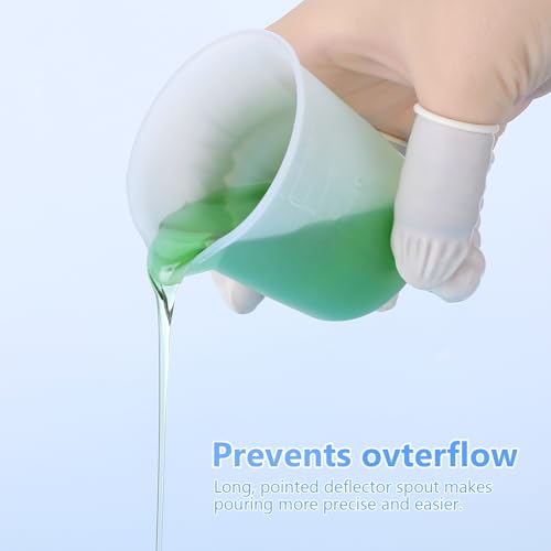 KISREL Silicone Measuring Cup for Resin, with 600ML+250ML+ 100ML Cups - size: 600ML&250ML&100ML