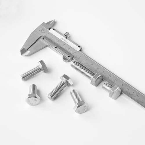 M10 x 40mm 45mm 50mm 55mm 60mm Hex Bolts, Hexagon Head Screws, 304 Stainless Steel(A2-70), Metric Fully Thread, Bright Finish, Assortment Kit 15PCS - size: M10x40-60mm(15PCS)