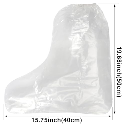 Yeios 50 Pack 19.68inch Tall Waterproof Disposable Shoe Covers for Rain Mud - color: 15.75*19.68inch