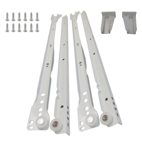 14 Inch Euro Slides, Pack of 2, for Face-Frame and Frameless Cabinets. 75lbs Capacity Cold Rolled Steel, Powder Coated. Choose Length by Drawer Box and not Cabinet Depth. Includes Brackets & Screws - size: 14 Inch