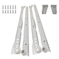 14 Inch Euro Slides, Pack of 2, for Face-Frame and Frameless Cabinets. 75lbs Capacity Cold Rolled Steel, Powder Coated. Choose Length by Drawer Box and not Cabinet Depth. Includes Brackets & Screws - size: 14 Inch