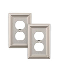 DEWENWILS Duplex Outlet Covers, Brushed Nickel Outlet Wall Plates - color: Brushed Nickel, size: 1 Duplex 2PK