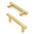 Asidrama 10 Pack 3 Inch(76mm) Brushed Gold Kitchen Knurled Cabinet Handles, Cabinet Pulls Kitchen Cabinet Hardware for Cupboard Drawer Pulls - color: Brushed Gold, size: 3" Hole Center, style: 10 Pack