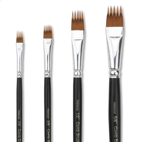 Grainer Brush Set, Texture Paint Brushes for Acrylic, Watercolor & Oil