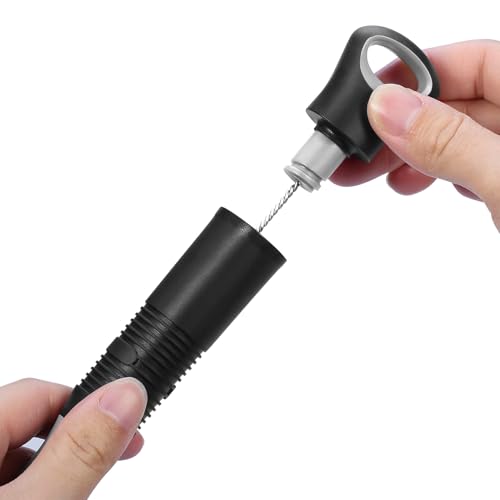 MOSOLAN 2-in-1 Bottle Brush and Straw Cleaner Brush, Black, 1 Pack - color: Black, size: 1 Count (Pack of 1)