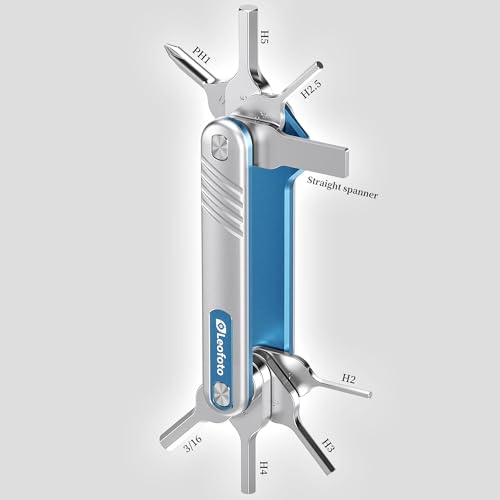LEOFOTO MPL-3 Folding Mini Tool Set with Screwdrivers and Hex Key Wrenches, Compatible with Most Camera Cage Rig Tripod QR Plate, Compact & Lightweight - color: Mpl-3