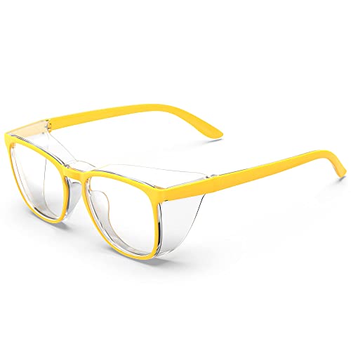 MORK&SUKY Safety Glasses, Stylish Goggles With No Fog Lense, Alternatives To Regular Protective Eyewear For Lab and Nursing. - color: Champagne