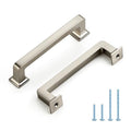HOME EDIT Brushed Nickel Cabinet Handles Zinc Pulls 3-3/4 Inch 5 Pack - color: Brushed Nickel, size: 3-3/4 inches Hole Center