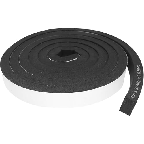 Storystore Self Adhesive Foam Weather Stripping, 1"x 3/4"x16.5FT Door Seal - size: 1In x 3/4In x 16.5Ft