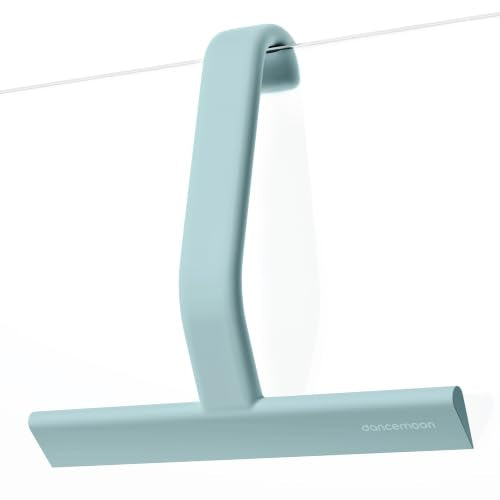 dancemoon JustHang Shower Squeegee with Built-in Hook, 10-Inch Slate Blue - color: Slate Blue