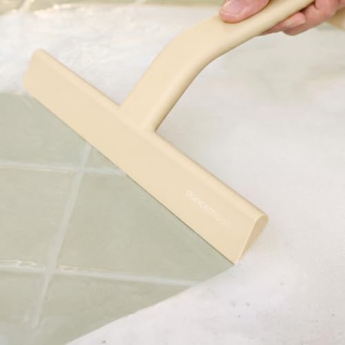 dancemoon JustHang Shower Squeegee with Built-in Hook, 10'' Sand Beige - color: Sand Beige