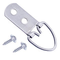 Heavy Duty D Ring Picture Hangers with Screws, 20 Pcs Large Wide D-Ring Picture Hanging Hardware, 2 Holes Picture Hooks for Paintings, Mirror, Clock, Decoration, Artwork Picture Frame - size: 20 Pcs Double Holes