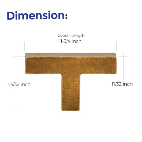 Ravinte Antique Brass Cabinet Handles Cabinet Pulls Single Hole 5 Pack | Zinc Alloy, Slim Square Bar Grip, Smooth Drawer Pull Feel, Kitchen Cabinet Update, For Cupboards, Dressers, Drawers, Hardware - color: Antique Brass, size: Single Hole