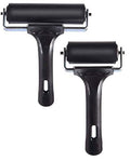 2Pcs Rubber Brayer Roller for Printmaking, Great for Gluing Application Also. (4inch+2.2 inch) - size: 2PCS